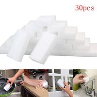 Gotian 30 Pcs White Magic Sponge Eraser Cleaning Foam Cleaner Kitchen Pad, Easy to Clean The Kitchen Utensils, Good for Clean Sink Bathroom, Refrigerator, Range Hood