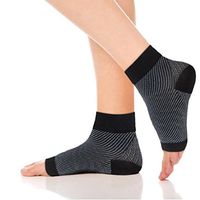 Ueither Compression Foot Sleeves for Men & Women, Best Plantar Fasciitis Socks with Arch Support for Pain Relief, Ease Swelling & Heel Spurs, Increase Circulation (M (Women 5-9/ Men 6-8.5), Black)