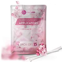 HealthFare Disposable Vaginal Applicators (15-Pack) | Fits Size 0 Capsules & Most Brands, Tablets and Boric Acid Suppositories | Individually Wrapped (15-Pack)