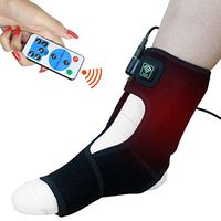 Creatrill Achilles Tendonitis/Plantar Fasciitis Heated Brace Wrap Support W/Remote Control, Auto Shut Off Foot Ankle Heating Pad, Moist Heat Therapy for Injuries Pain Relief Arthritis Heel Spur