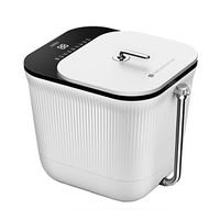Foot Massagers Foot Bath Barrel Foot Bath Automatic Electric Massage Footbath Heating Thermostat Home Pedicure Artifact Suitable for Family use Massage Tools (Color : White, Size : 393435.6cm)