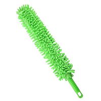 Xiao Microfiber dust collector, chenille scratch-resistant bendable washable removable dust-removing scrubber, 2 colors dust collector (Color : Green)