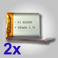 Ofeely Rechargeable 3.7v 550mah Polymer Li-ion Battery for Mp4 GPS Bluetooth 503040 (2 Pack)