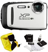 FujiFilm FinePix XP130 Rugged Waterproof WiFi Digital Camera (White) + Focus Floating Strap Bundle