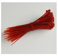 Domire Pack Of Red 500 8" Plastic Cable Zip Ties