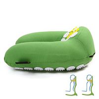 ZenGuru Best Acupressure U-Shaped Neck Pillow - Sale - Effective Remedy for Neck & Shoulders Pain and Stress Relief - with Magnet Therapy - Lifetime Money Back (Green)