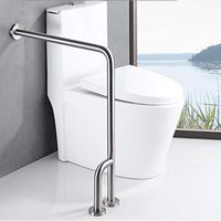 DWW Bathroom Toilet Safety Rails - Shower Handicap Grab Bars - Support Frame with Handrail - Stainless Steel Railing Helper for Elderly Balance, Disabled (Color : Left)
