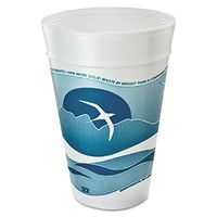 DCC32TJ32H - Dart Horizon Foam Cup, Hot/Cold, 32 Oz, Printed, Aqua/White, 25/Bag
