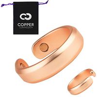 Copper Ring for Arthritis by Copper Compression -99.9% Pure Copper + Magnetic Therapy Relief Ring for Men + Women. Magnet Therapy Jewelry Rings for Arthritis, Carpal Tunnel, Fingers, Thumb, Hands L-XL
