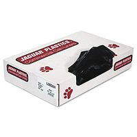 Jaguar Plastics L3858H Low-Density Can Liners, 60gal.7mil, Black, 100/Carton