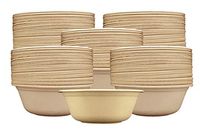 [1500 COUNT] 48 oz Round Disposable Bowls - Natural Sugarcane Bagasse Bamboo Fibers Sturdy 48 Ounce Compostable Eco Friendly Environmental Paper Bowl Alternative 100% by-product Tree Plastic Free