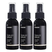 Mask Toilet Spray, Campfire Smoke, 2-Ounce (3-Pack), Deodorizer Bathroom Spray