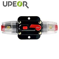Car Audio Inline Circuit Fuse Breaker - 12V DC 20A/30A/50A/60A/80A/100A Reset Circuit Breaker Fuse Holders for System Protection (100A)