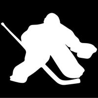 Hockey Goalie Decal Sticker (White), Decal Sticker Vinyl Car Home Truck Window Laptop