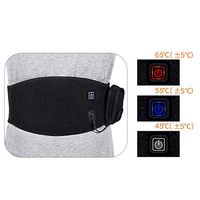 zinnor USB Electric Heating Waist Brace, Lumbar Abdomen Warmer, Pain Therapy Belt for Men and Women, Black