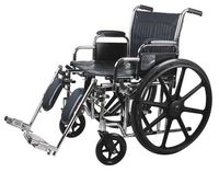 Wheelchair, 350 lb, 22 In Seat, Silver/Navy