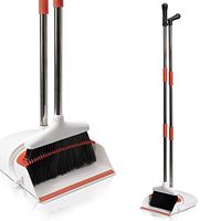 Primica Broom and Dustpan Set - Self-Cleaning Broom Bristles - Ideal Kitchen, Home and Lobby Broom and Dustpan Combo - Premium Brush, Wisp and Dust Cleaner