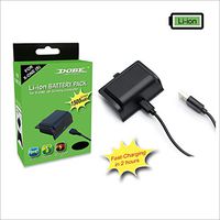 Dobe Xbox One S 1500mAh Rechargeable Battery Pack Black for Microsoft Xbox One Wireless Game Controller