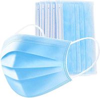 50 Pcs Disposable Surgical Mask Ear Loop Face Masks Medical Mask Germ Protection Surgical Dust Filter Earloop Mouth Cover-Blue