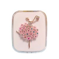 Ballet Girl Pattern Contact Lenses Case Nursing Holder, Random Color
