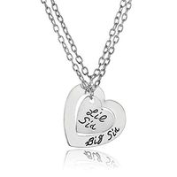 Fashion 2Pcs/Set Sister Jewelry Big Sis Little Sis Necklaces Pendant Jewelry Prom Pretty Stylish For gift Lovely Cheap Elegant Jewerly Fashionable Womens Beads