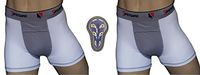 SafeTGard 2 Pack Adult Boxer Brief with Single Cage Cup (Small)