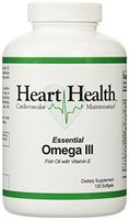 Heart Health™ Essential Omega III Fish Oil with Vitamin E Single Bottle - 120 softgels,(60 Servings)