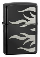 Zippo Tattoo Flame Lighter, Ebony