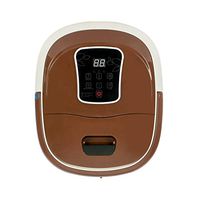 Foot Spa Bath Massager, Automatic Motorized 3D Shiatsu Roller Massaging with Heater, O2 Bubbles, Adjustable Time & Temperature, LED Display