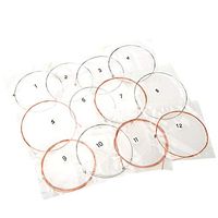 Guitar String 12pcs Stainless Steel Core Coated Copper Alloy Wound for Acoustic Folk Guitar