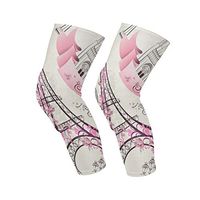 Knee Sleeve Love Paris Doodle Full Leg Brace Compression Long Sleeves Pads Socks for Meniscus Tear, Arthritis, Running, Workout, Basketball, Sports, Men and Women 1 Pair
