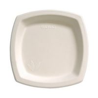 SCC6PSC - Bare Eco-Forward Sugarcane Plates, 6.7 Inches, Ivory, Square, 125/pack