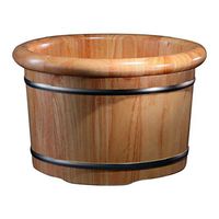 Foot Tub,Household Solid Wood Foot Soaking Barrel,Wooden Barrel,Acupressure Massage Tub,Foot Spa Wooden Tub,Thicken Wooden Tub，Footbath