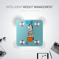 Bluetooth Body Fat Scale Lovely Handdrawn Unicornfootball Player Ball Smart Wireless Scale with LCD Display Measuring Body Weight Bmi and Health Digital Scale