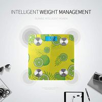 Bluetooth Body Fat Scale Green Lemons Branches Smart Wireless Scale with LCD Display Measuring Body Weight Bmi and Health Digital Scale