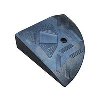 ZnMig Solid Rubber Threshold Ramp Durable Rubber Road Along Slope Step Pad Road Tooth Slope Pad Uphill Pad Car Door Sill Triangle Pad Corner Ramp (Color : Black, Size : 27.5x8cm)