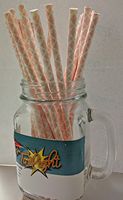 BABY PINK Damask, Vintage Paper Drinking Straws - 25 CT - TWILIGHT PARTIES
