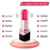 Handheld Lipstick StÎ-m-u-lator Cordless Pleasure Portable ClÎ-t-ǒr-Î-sl V-Î-ba-tors Soft USB Rechargeable Port 10 Speeds Mode Vibrating Vi-brǎt^ǒ^r Body Good Helper in Life