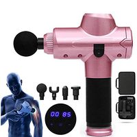 NWHEBET Pink Fascia Gun,Deep Muscle Massager 20 Speeds Adjustable Percussion LCD Touch Screen Massager with Portable Bag,Handheld Deep Massage Stick Pain Relief Therapy