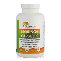 Grenera Organic Moringa Capsules - 240 Veg Capsules - Made with Organic Moringa Oleifera Leaf Powder