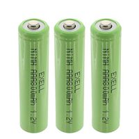 3x Exell 1.2V NIMH AAA 800mAh Rechargeable Button Top Batteries use with electric razors toothbrushes high power static applications (Telecoms UPS and Smart grid) electric tools electric mopeds