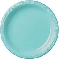 Round Plastic Plates | 20ct (10.25 inch, Robin's Egg Blue)