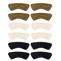 6 Pairs Women Heel Cushion Inserts Premium Heel Grips & Shoe Pads Non Slip Gel Back of Heel Liners, Blister Callus Prevention and Protectors for Mens Womens Loose Shoes and High Heels (black)