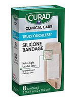 CURAD Truly Ouchless Extra Large Silicone Bandages, Flexible Fabric, 8 count