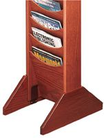Buddy Products Solid Oak Single Base for Wooden Literature Display Racks, 14 x 5.75 x 0.75 Inches, Medium Cherry (0617-17)