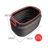 HUIJUNWENTI Car Wash Bucket, Multi-purpose Vehicle Travel Outdoor Fishing Bucket, Car Portable Large Retractable Bucket Folding Bucket Portable folding (Capacity : 37L)