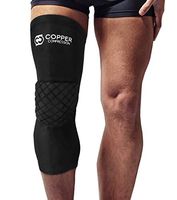 Copper Compression Knee Pads. Guaranteed Highest Copper Padded Knee Sleeves For Sports, Basketball, Volleyball, Work. Leg Compression Sleeve with Knee Pad for Men and Women. Copper Infused Support Fit