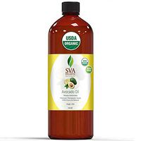 USDA Certified Organic Avocado Essential Oil (16 Oz) - 100% Pure Natural Oil by SVA Organics- Unrefined,Cold | Therapeutic Grade Improve Skin, antioxidants, Good for Hair unclog blocked follicles