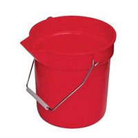 Boss Cleaning Equipment B010001 Heavy Duty Plastic Utility Pail, Red, 10 Quart