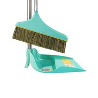 Broom and Dustpan With Long Handle Telescopic Up Extra Long Handle Magic Windproof Broom and Dustpan Stainless steel rod Multi-Function Broom Set Home Kitchen Room Garden cleaning tools